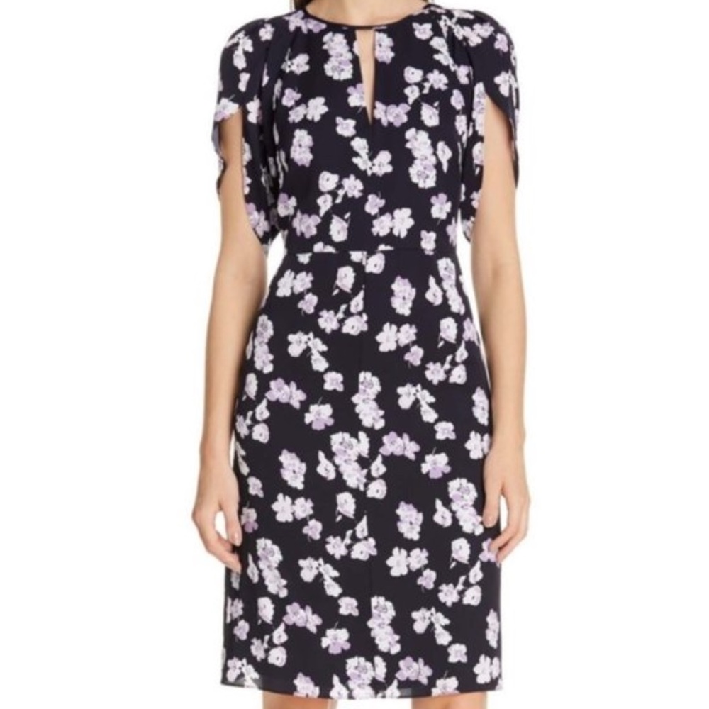 Women's Lewit Slit Sleeve Stretch Silk Dress